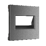 Накладка для двойной розетки Еthernet RJ-45 (графит матовый), фото 1