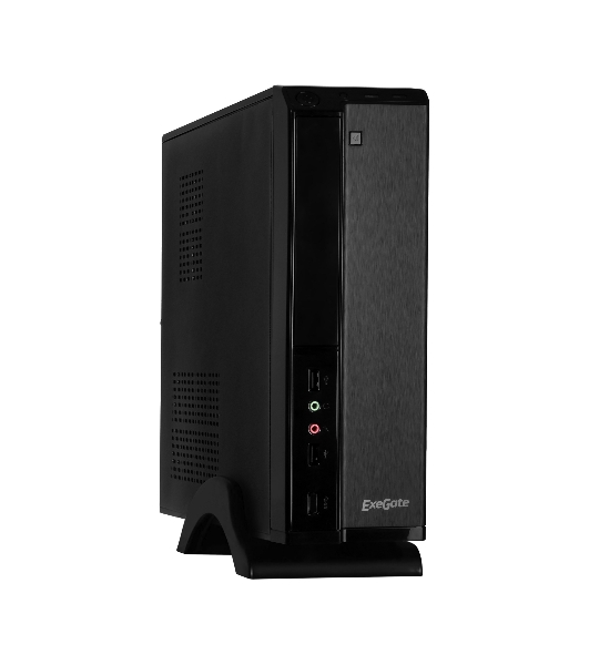 Компьютерный корпус ExeGate EX268689RUS Компьютерный корпус MiniITX ExeGate MI-207 Black, miniITX/mATX, (M350, 80мм), 2хUSB, Audio