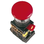 Кнопка AEAL-22 'Грибок' с фикс. красн. D22 240В 1з+1р IEK BBG60-AEAL-K04, фото 1