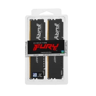 Оперативная память Kingston Fury Beast, DDR5, 16GB (2x8GB), 5200MHz, CL40, DIMM, радиатор, черный