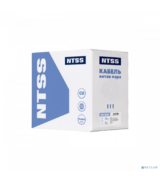 Кабель витая пара NTSS F/UTP 5e 4 пары одножильный 24AWG медь 305м внутренний нг(А)-HF (LSZH) серый NTSS-IN-FUTP4-5e-LSZH-GY