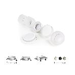 Насадка для корпуса светильника N7165 FR белый матовый D70*H28mm Out15mm MR16, фото3