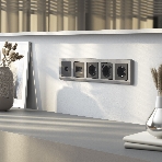 Накладка для двойной розетки Еthernet RJ-45 (графит матовый), фото4