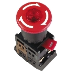 Кнопка ANE22 'Грибок' красн. 240В IEK BBG40-ANE-K04, фото 1