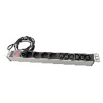 Блок розеток Rem-10 с выкл., 4 Sсhuko, 6 IEC 60320 C13, 10 A, алюм., 19', шнур 1,8 м. IEC 60320 C14 (R-10-4S-6C13-V-440-1.8), фото7