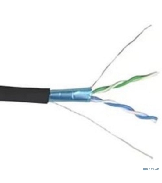 Кабель связи ITK витая пара F/UTP, cat.5e 4х2х24AWG solid, LDPE, 305м, черный