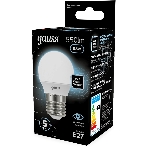 Лампа светодиодная Gauss 6.5Вт цок.: E27 шар 220B св. свеч. бел. нейт. P45 (упак.: 10 шт), фото3
