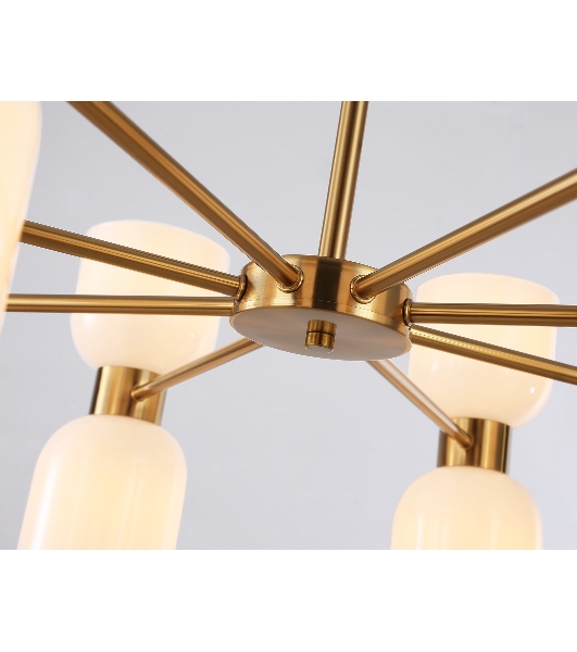 Люстра Ambrella light LH56095/16 BS/FR латунь/белый матовый E14*16 max 40W D860*510