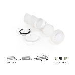 Насадка для корпуса светильника N7165 FR белый матовый D70*H28mm Out15mm MR16, фото2