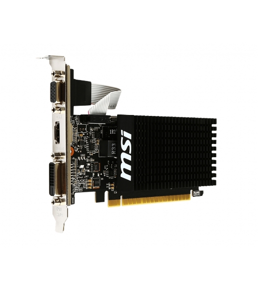 Видеокарта MSI PCI-E GT 710 2GD3H LP nVidia GeForce GT 710 2048Mb 64bit DDR3 954/1600 DVIx1/HDMIx1/CRTx1/HDCP Ret low profile