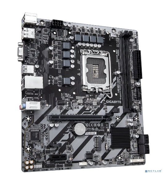 Материнская плата Gigabyte H810M S2H, LGA1851, Intel H810, 2xDDR5, 4xSATA, 1xM.2, 1xPCIe 4.0 x16, 1xPCIe 3.0 x1, 1xDP, 1xHDMI, 1xD-Sub, 1x1Gb LAN, 1xUSB-C 5Gbps, 4xUSB-A 5Gbps, 7xUSB-A 2.0, 3x3.5 мм, 7.1, mATX