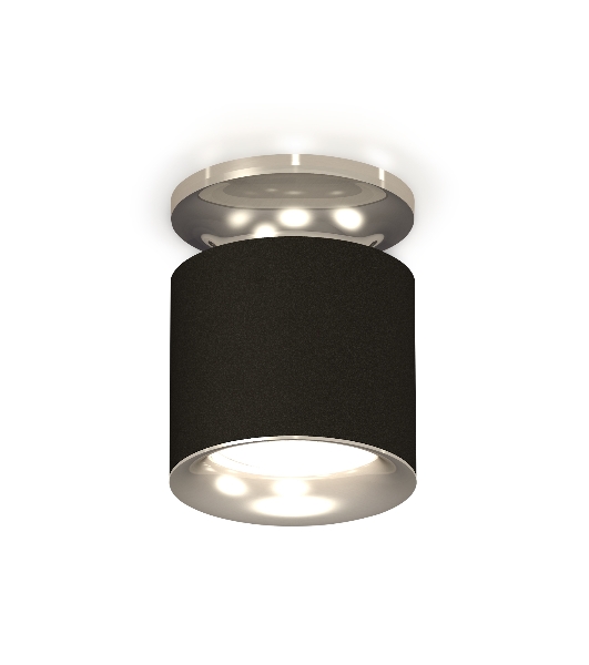 Светильник Ambrella Light XS7402083 SBK/PSL черный песок/серебро полированное MR16 GU5.3 (N7927, C7402, N7012)