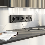 Накладка для двойной розетки Еthernet RJ-45 (графит матовый), фото2