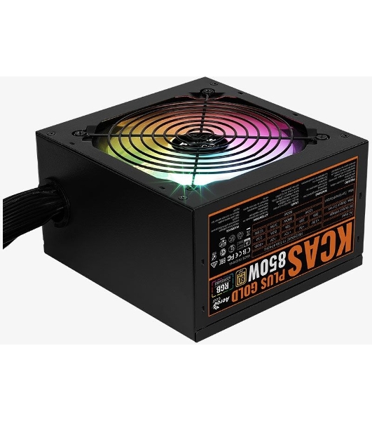 Блок питания Aerocool/Formula KCAS PLUS GOLD 850W (850W, ATX v2.4, APFC, Fan ARGB 12cm, 80+ Gold, Retail)