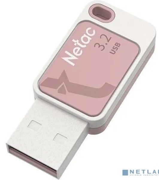 Флешка USB Netac UA31 (NT03UA31N-064G-20PK), 64Gb, USB 2.0, R/W 110/45, розовый/белый