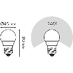 Лампа светодиодная Gauss 6.5Вт цок.: E27 шар 220B св. свеч. бел. нейт. P45 (упак.: 10 шт), фото 1