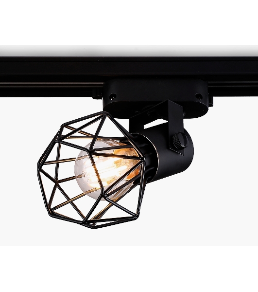 Трековый однофазный светильник Ambrella light GL5002 BK черный E27 max 40W D92*163