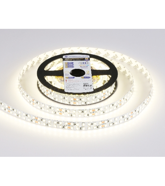 Светодиодная лента Ambrella light GS3702 2835 240Led /24W m/ 24V IP20 4500K/ 5000*14*1.2mm (2 конт.)