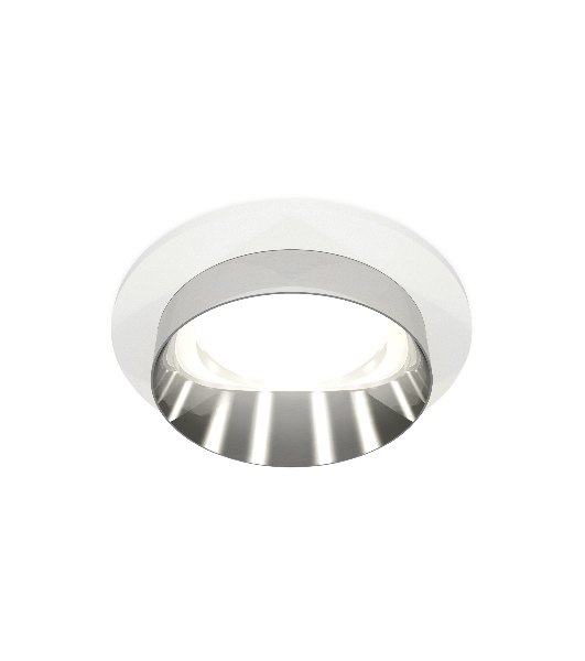 Комплект встраиваемого светильника Ambrella light XC6512022 SWH/PSL белый песок/серебро полированное MR16 GU5.3 (C6512, N6132)