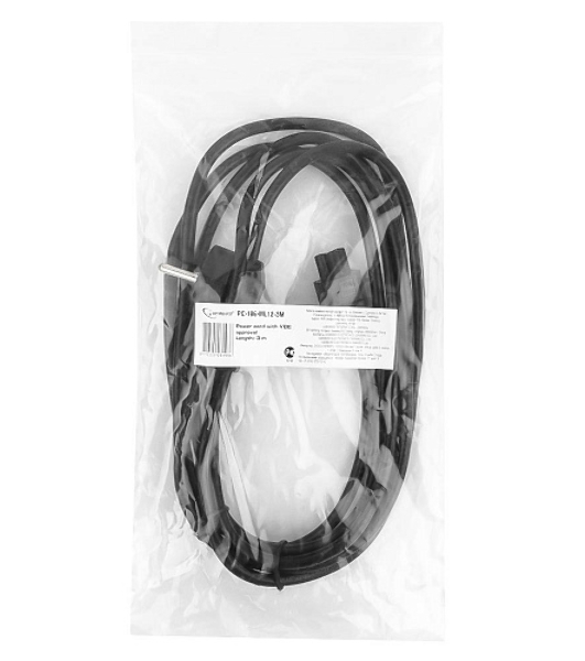 Кабель питания для ноутбуков Gembird/Cablexpert, 3м, Schuko- C5, 10А (PC-186-ML12-3M)