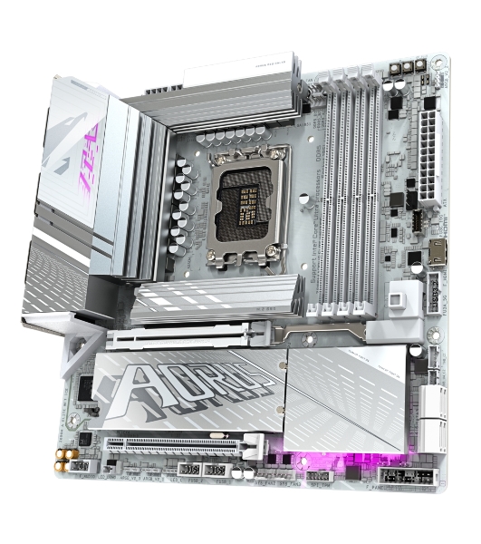 Материнская плата Gigabyte Z890M AORUS ELITE WIFI7 ICE, LGA 1851, Intel Z890, 4xDDR5, 4xSATA, 3xM.2, 1xPCIe 4.0 x4, 1xPCIe 5.0 x16, 1xDP, 1xUSB-C, 1x 2.5Gb LAN, 1xUSB-A 3.2 Gen 2, 4xUSB-A 3.2 Gen 1, 2x3.5 мм, TOSLINK, 7.1, 1xUSB4, mATX