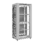 Шкаф телекоммуникационный 19' напольный 42U ExeGate EC-FS-42U.600.1000.G.V.GREY (19”, 42U, 600x1000x2054mm (ШхГхВ), передняя дверь закаленное стекло, задняя перфорированная дверь, съемные боковые панели, пыле- и влагозащита IP20, встроенный вентиляционный модуль, 1 полка в комплекте, светло-серый RAL 7035, 3 коробки), фото3