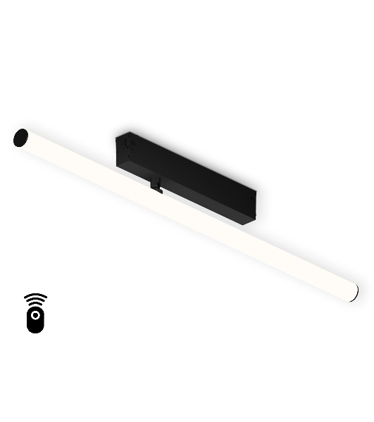 Управляемый светодиодный светильник для шинопровода Magnetic Ambrella light GL1361 BK черный IP20 12W 3000K-6400K 220V 120° 608*25*110 (Без ПДУ)