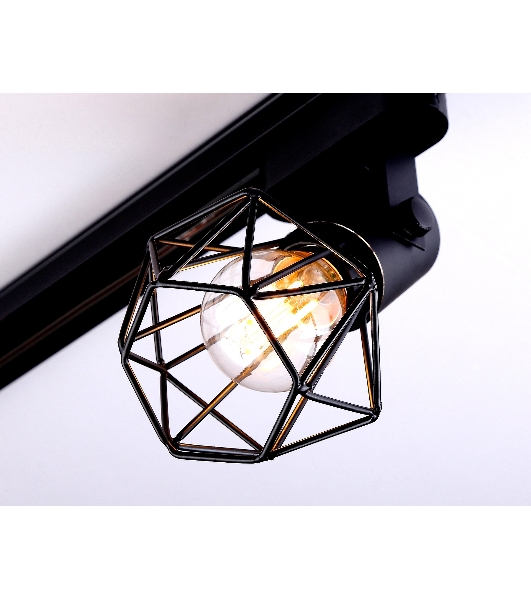Трековый однофазный светильник Ambrella light GL5002 BK черный E27 max 40W D92*163