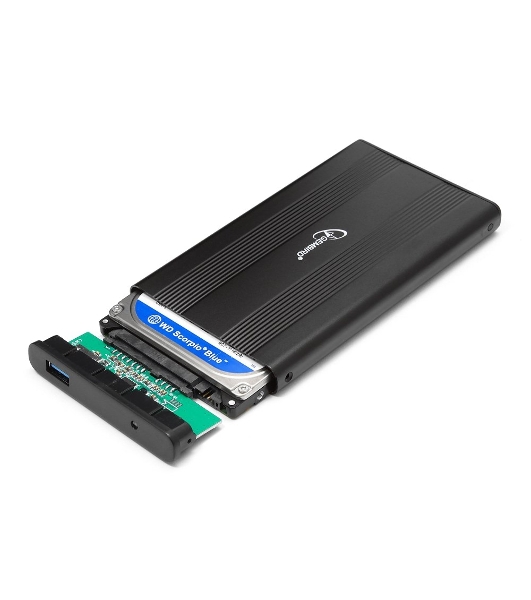 Внешний корпус 2.5' Gembird EE2-U3S-5, черный, USB 3.0, SATA, металл
