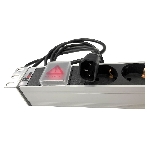 Блок розеток Rem-10 с выкл., 4 Sсhuko, 6 IEC 60320 C13, 10 A, алюм., 19', шнур 1,8 м. IEC 60320 C14 (R-10-4S-6C13-V-440-1.8), фото3