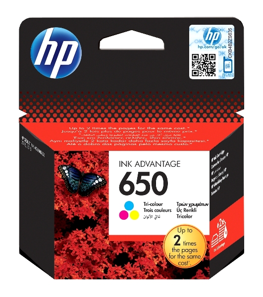 Картридж струйный HP 650 CZ102AE многоцветный для HP DJ IA 2515/2516 (200 стр.)
