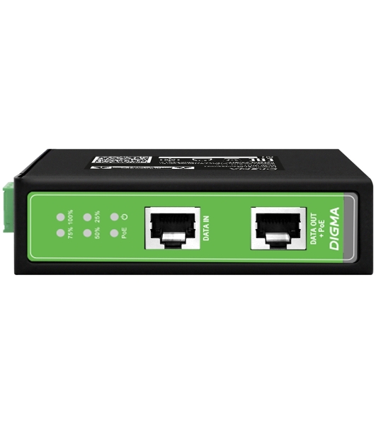 Инжектор PoE Digma DNP90W48GDXM 10/100/1000BASE-T 90Вт 37-57В(DC)