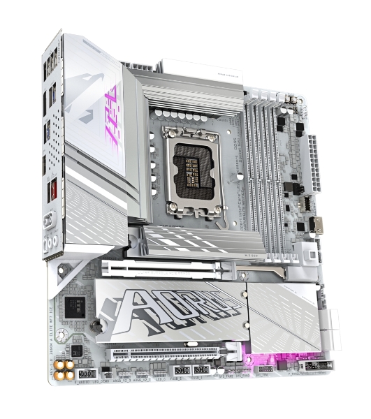 Материнская плата Gigabyte Z890M AORUS ELITE WIFI7 ICE, LGA 1851, Intel Z890, 4xDDR5, 4xSATA, 3xM.2, 1xPCIe 4.0 x4, 1xPCIe 5.0 x16, 1xDP, 1xUSB-C, 1x 2.5Gb LAN, 1xUSB-A 3.2 Gen 2, 4xUSB-A 3.2 Gen 1, 2x3.5 мм, TOSLINK, 7.1, 1xUSB4, mATX