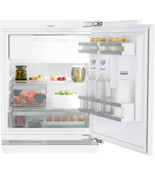 Встраиваемый холодильник Liebherr Pure, высота 82-88 см, door-on-door, с морозильным отделением, сенсорная электроника внутри камеры.