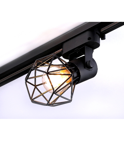 Трековый однофазный светильник Ambrella light GL5002 BK черный E27 max 40W D92*163