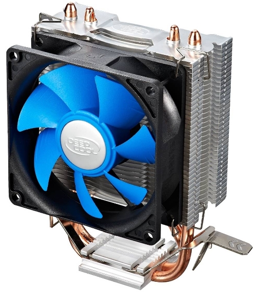 Кулер для процессора DEEPCOOL ICE EDGE MINI FS V2.0 синий, 80 мм, алюминий/медь, 2200 об/мин, 24.7 дБ, 3 pin, 100 Вт, 112 мм