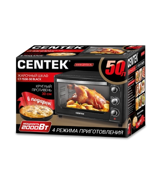 Мини-печь Centek CT-1538-50 BLACK