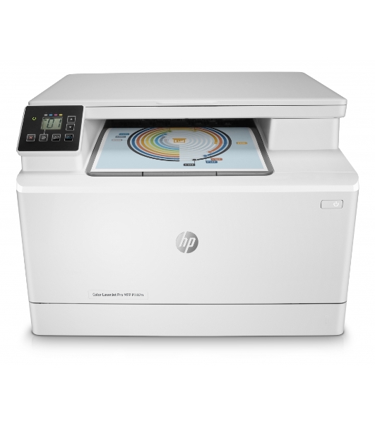 МФУ лазерное HP Color LaserJet Pro MFP M182n (7KW54A), A4, цветной, печ. до 16 стр/мин., 600 x 600 dpi (печать) 1200x1200dpi (скан.), USB, RJ-45, Air Print, Mopria