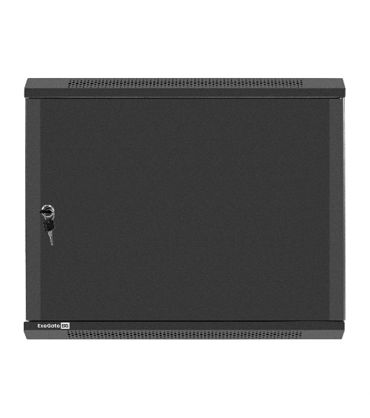 Шкаф телекоммуникационный 19' настенный 9U ExeGate EC-WM-9U.600.M.BLACK (19', 9U, 600x600x500мм (ШхГхВ), передняя дверь металл, съемные боковые панели, пыле- и влагозащита IP23, черный RAL 9004)