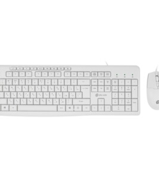 Комплект клавиатура+мышь Oklick S650 проводной, USB, 2000 DPI, белый