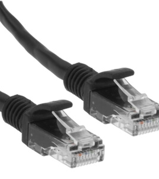 Патч-корд медный UTP Cablexpert PP10-2M/BK cat.5e, 2м, литой, многожильный, черный