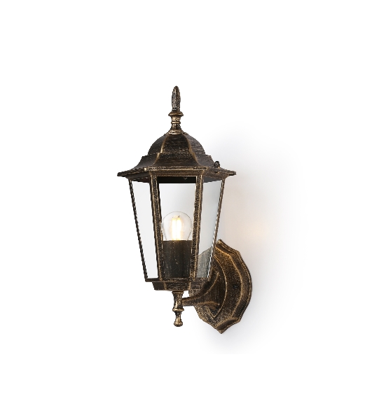 Уличный настенный светильник Ambrella light ST2012 GD/BK/CL золото/черный/прозрачный IP54 E27 max 40W 360*150*210