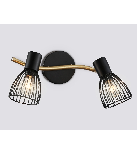Светильник Ambrella light TR8660/2 BK/GD черный/золото E14/2 max 60W 330*100*170