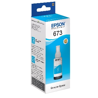 Чернила Epson 673 C13T673298 (аналог C13T67324A) голубой 70мл для Epson L800/L810/L850/L1800