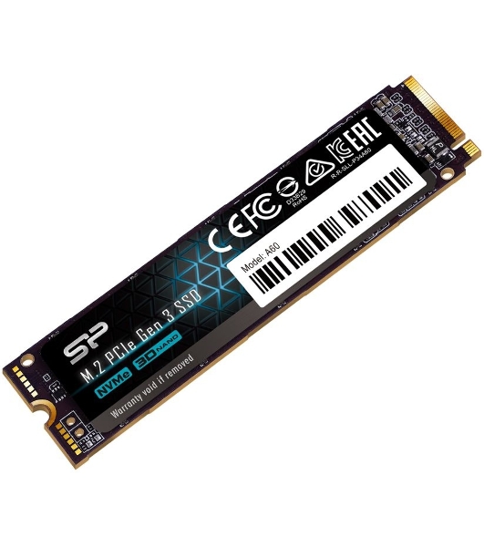 Накопитель SSD Silicon Power P34A60, 2Tb, PCIe 3.0 x4, M.2 2280, NVMe, R/W 2200/1600