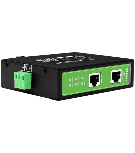 Инжектор PoE Digma DNP90W48GDXM 10/100/1000BASE-T 90Вт 37-57В(DC)