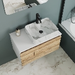 Комплект: тумба Bau Dream Blackwood 80, раковина прямоугольная BAU Cerama 48х37, мрамор, смеситель Hotel Dream, черный выпуск клик клак черный, фото12