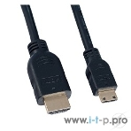 Кабель PERFEO HDMI A вилка - HDMI C (mini HDMI) вилка, ver.1.4, длина 2 м, фото 1