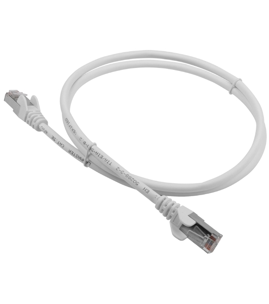 Патч-корд LANMASTER LSZH FTP кат.5e, 5.0 м, белый