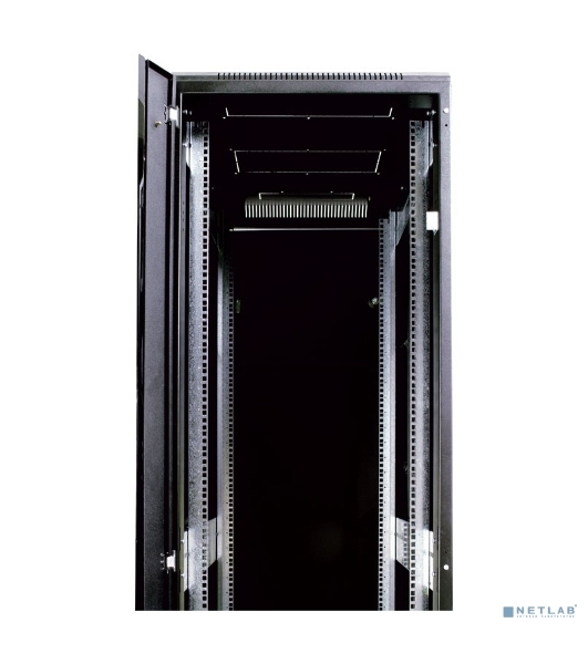 Шкаф телекоммуникационный напольный 42U (800x800) дверь стекло, черный